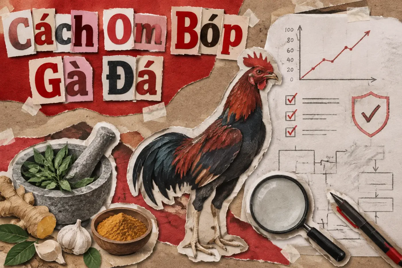 Om bóp gà đá là một trong những phương pháp truyền thống nhằm tăng cường sức mạnh - Cách Om Bóp Gà Đá