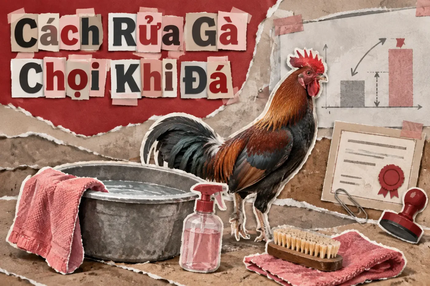 Rửa gà chọi không chỉ là việc làm sạch bộ lông bên ngoài mà còn có ý nghĩa quan trọng trong việc kiểm tra sức khỏe và nâng
