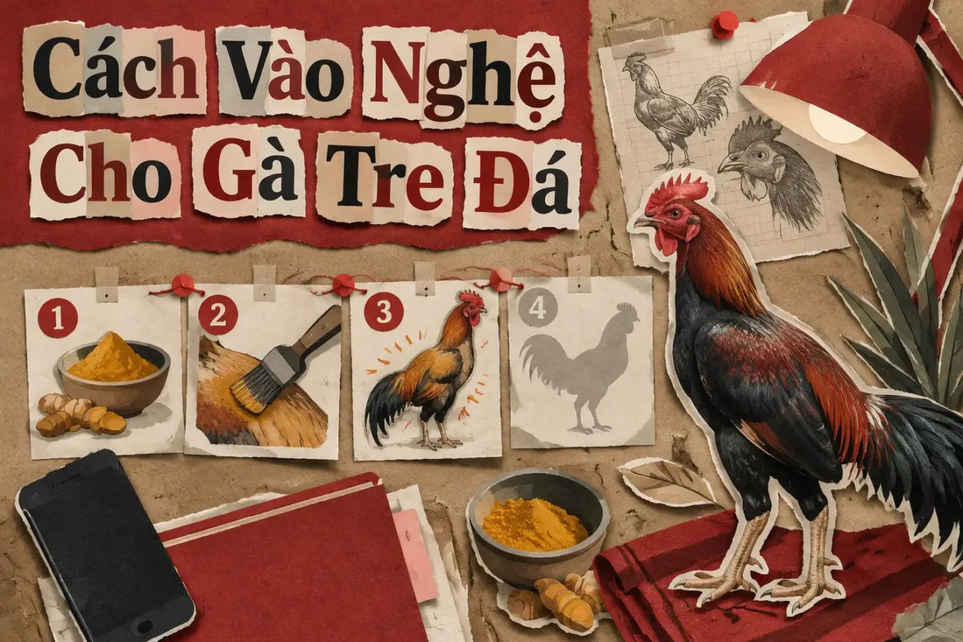 Cách Vào Nghệ Cho Gà Tre Đá