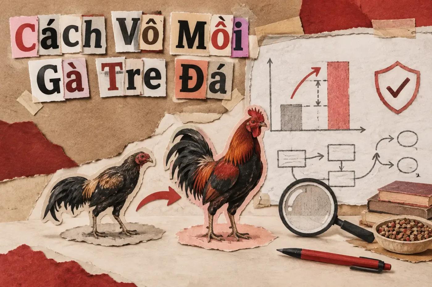 Vô mồi gà tre đá không chỉ là việc cho ăn mà còn là một nghệ thuật và kỹ thuật mà người chăm sóc phải nắm vững - Cách Vô Mồi